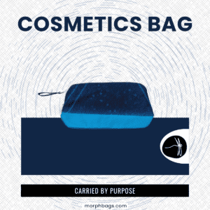 Reclaimed Banner Cosmetics Bag made from polyester offcuts from a banner manufacturer. Durable, lightweight, and designed to keep everyday essentials organized.
