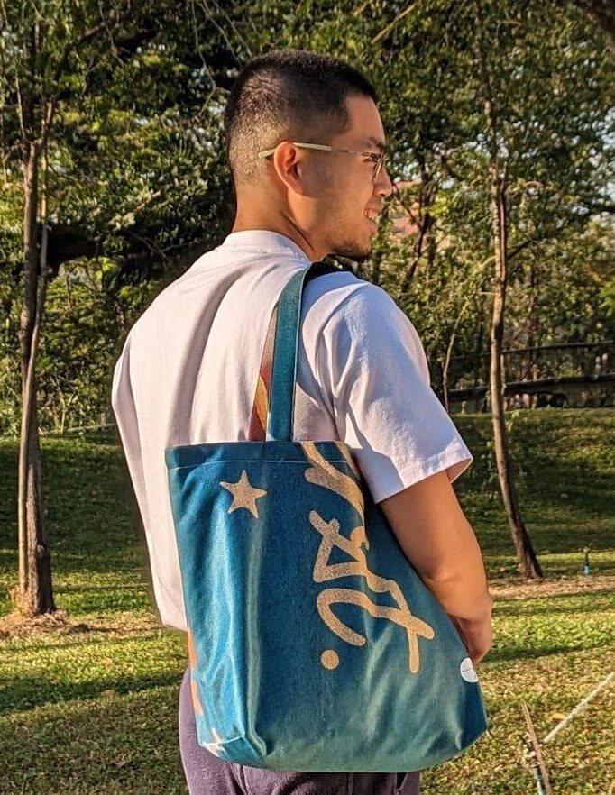 Chris Oestereich, founder of Morph Bags, at a community event in St. Louis