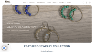 The homepage of Forai's online store.