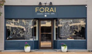 The entryway to Forai's store in Kirkwood, Mo.