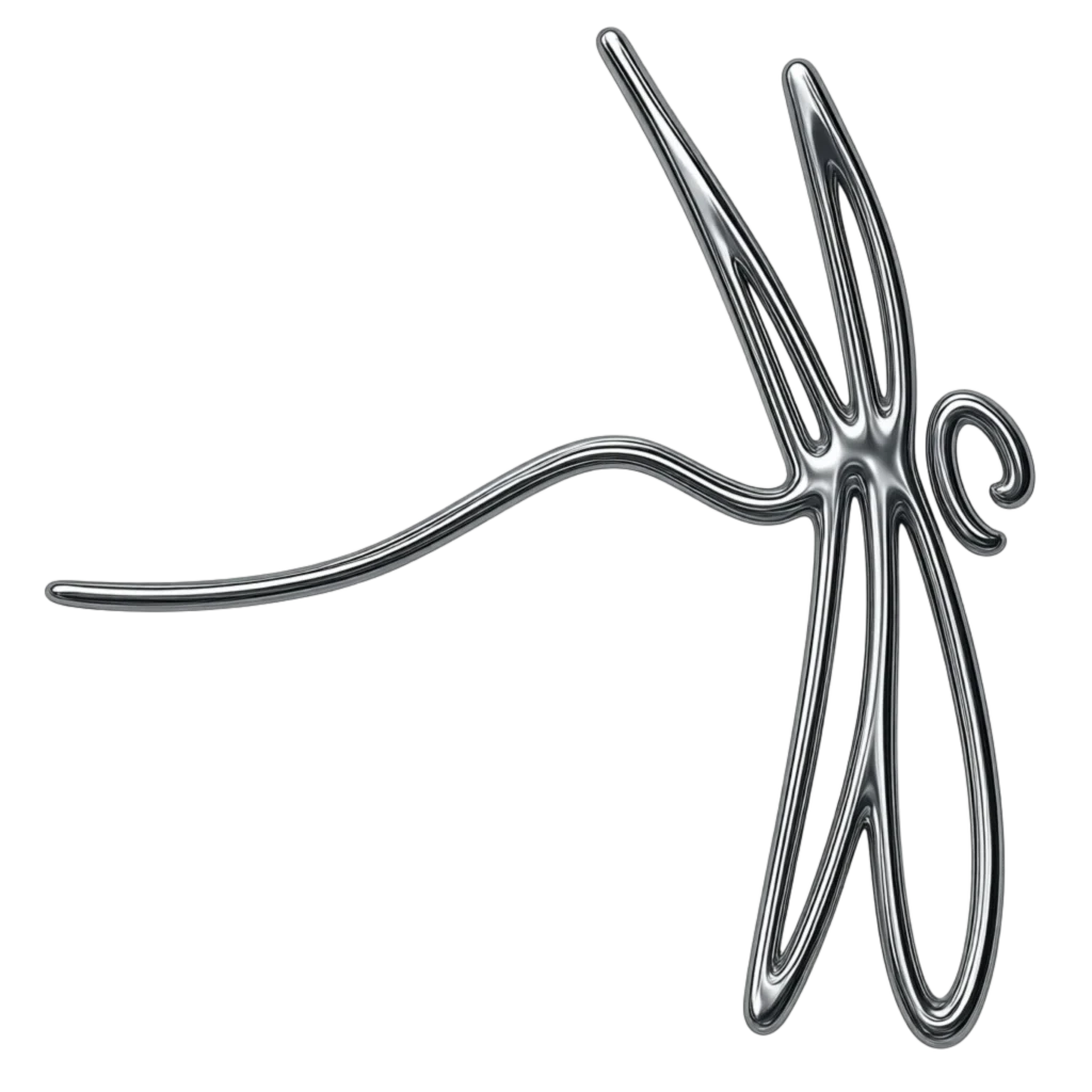 A stylized version of Morph's dragonfly logo.
